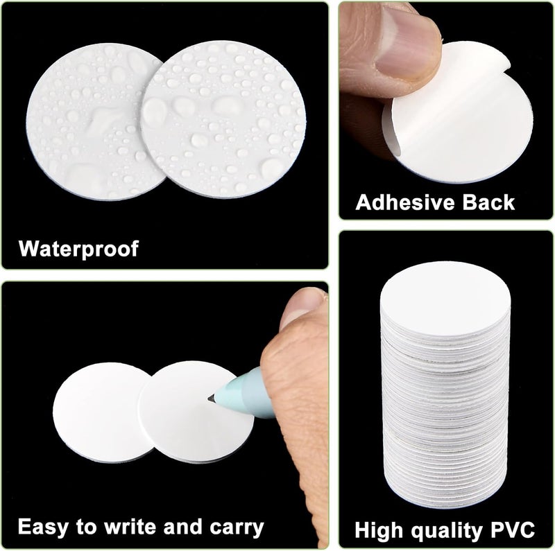 Telooco NFC Tag NFC Stickers White NTAG215 Tag Rewritable Round Coin NFC Cards with Adhesive Back Compatible with Tagmo NFC Enabled Mobile Phones(30Pcs) - Image 3